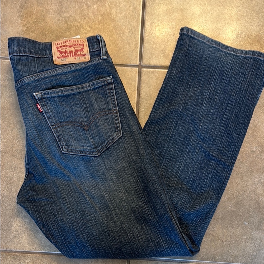 Levi's Men's Blue Jeans 559 (34x32)